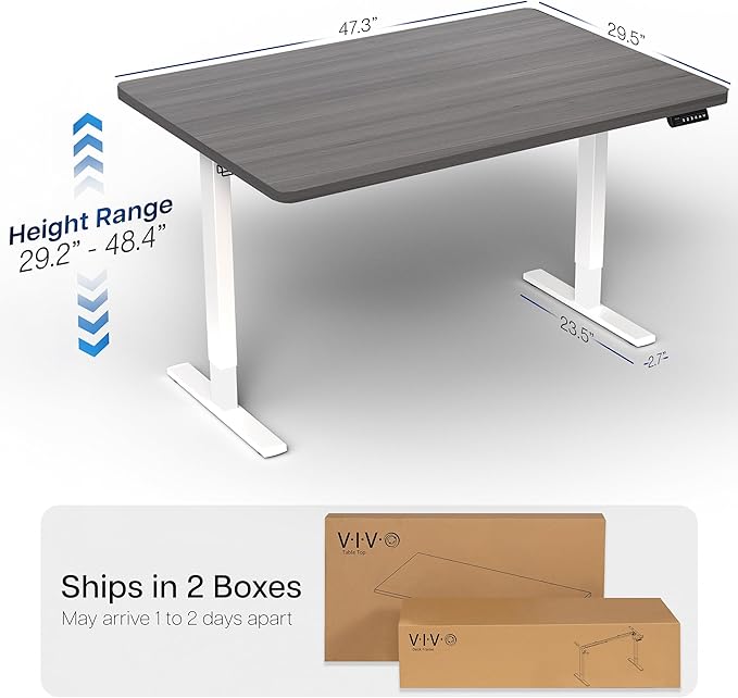 VIVO Electric 48 x 30 in Standing Desk, Memory Height Adjustment, 1B Series - Image 3