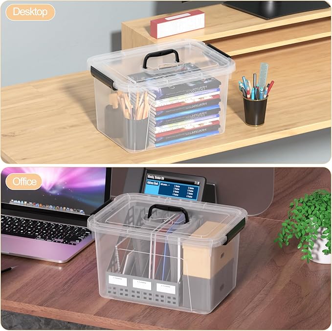 Drephia 10.5 Quart Clear Plastic Storage Box/Container - Image 6