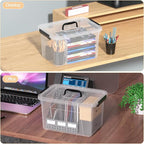 Drephia 10.5 Quart Clear Plastic Storage Box/Container - Image 6