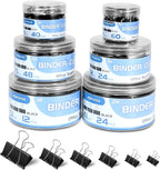 Binder Clips Assorted Sizes Including Extra Large Medium Small Mini and Micro by POPUFOX