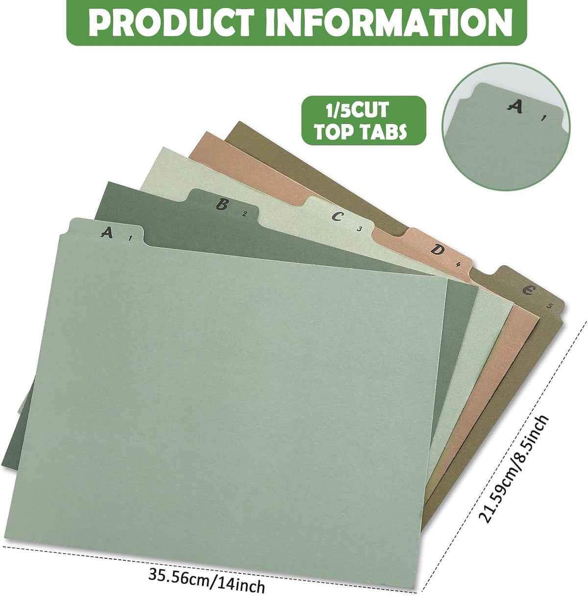2 Set A-Z Alphabetic and Number Top Label Files, Legal Size, 50 Sheets File D...