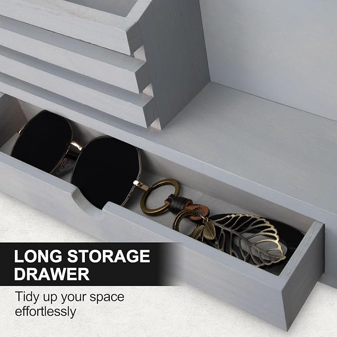 Lucundm Key Holder Wall Mount, Mail Holder - Image 3