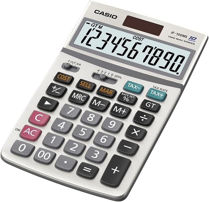 Casio Inc. JF-100BM Standard Function Calculator, 4 1/4 x 6 7/8 by Casio