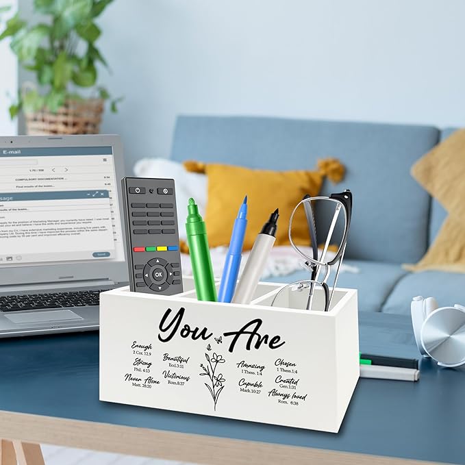 QZQE You Are Christian Pen Pencil Holder Organizer - Image 3