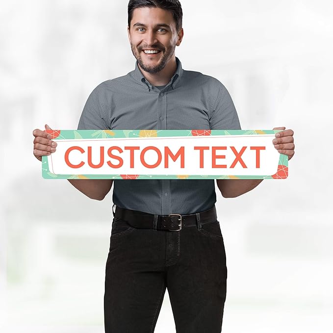 Custom Sign, Custom Street Sign, 11 Font Colors, 13 Font Styles, 4 Hole Options - Image 2