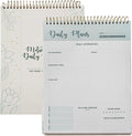 Spiral Daily Planner Agenda Notepad -100 Undated Tear-Off Sheets -Desk Notepad by PapernSuch