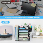Gugsey Desk Organizer, 5-Tier Paper Letter Tray Organizer - Image 4
