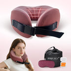 SPRFUFLY Super Soft Travel Pillow, 100% Memory Airplane Pillow by SPRFUFLY