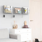 YBING Wall File Organizer White 6 Pack Mesh Hanging File Holder Organizer Metal - Image 6