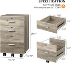 VINGLI 3-Drawer File Cabinet - Image 3