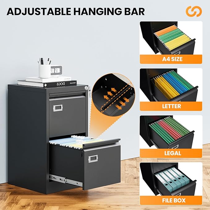 AFAIF 2 Drawer File Cabinet - Image 5