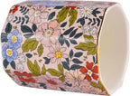 Jwest Pen Holder, Makeup Brush Holder Ceramic Shiny Gold Vintage Floral Flowers - Image 7
