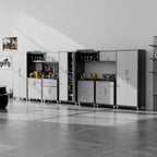 garage storage cabinets system 11pcs workshop set with, close-up detail