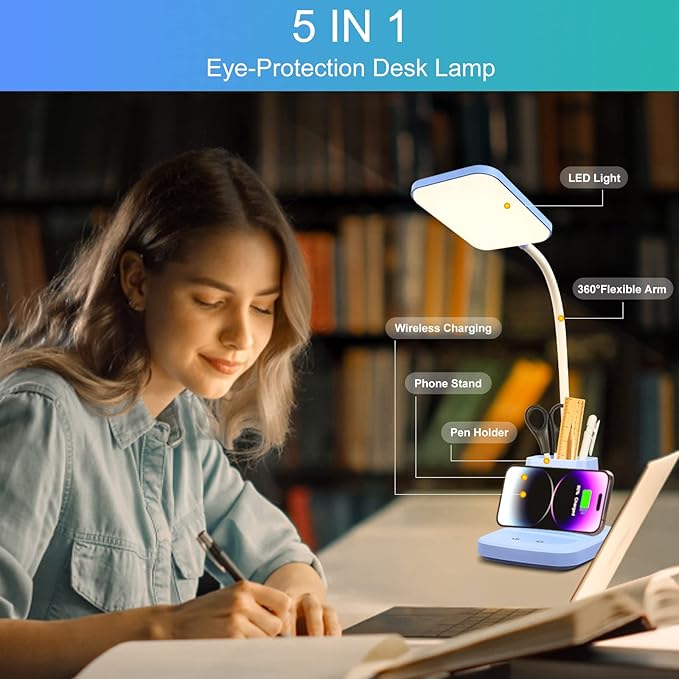 Sailstar Small Desk Lamp, Wireless Charger LED Desk Lamps - Image 3