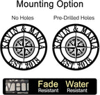 Metal Name Signs Personalized, Compass Metal Sign, Nautical Compass GPS - Image 5