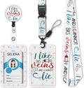 ID Badge Holder with Breakaway Lanyard, Cute Badge Reel Badge Clip Retractable by Mcapirivo