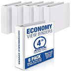 Samsill 4 Inch 3 Ring Binders, Made in USA, Economy Round Ring, 675 Sheet by Samsill