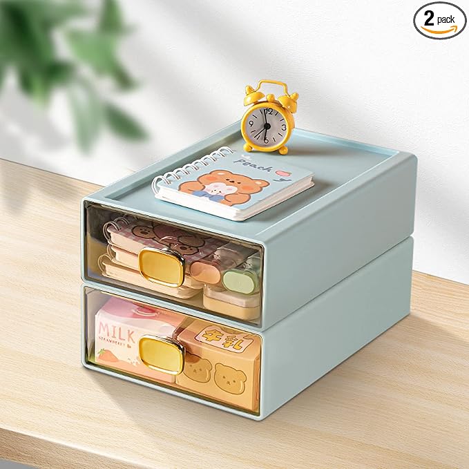 DETEIN 2 PACK Stackable Desk Organizer by DETEIN