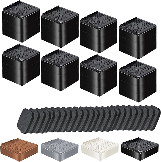 shouwuhho Furniture Risers, 8 Pack Bed Risers by EnjoyLifeEnjoyHappiness
