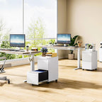 MIIIKO 2 Drawer File Cabinet on Wheels, Home Office Mobile File Drawers Under - Image 2