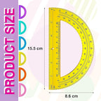 Zonon 200 Pieces Protractors Bulk Plastic 180 Degrees 6 Inch Translucent - Image 2