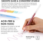 Grabie 42 Capped Glitter Gel Pen Set, 18 Iridescent&24 Essential Color Pens - Image 5