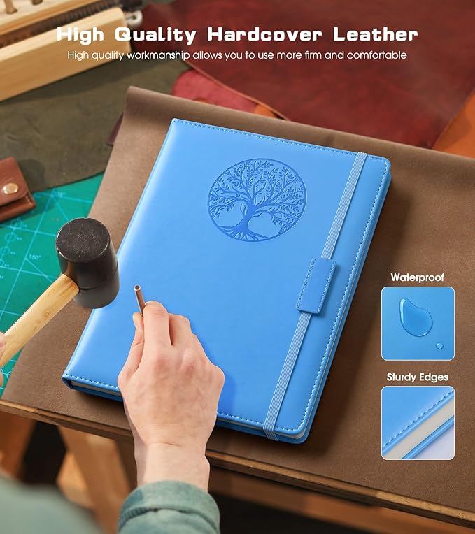 Biuwory Lined Journal Notebook for Women Men, 256 Pages A4 Large Hardcover - Image 3