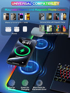 Mouse Pad with 15W Magnetic Wireless Charging 31.5x15.75 Inch, RGB Mousepad - Image 2
