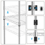 M MZG 1250 lbs 5 Tier Shelf Metal Storage Shelves Wire Rack Closet Organizers - Image 4