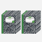 ECONAMA Composition Notebooks Pack of 10 Wide Ruled 200 Pages 9.75"x7.5" Black - Image 2