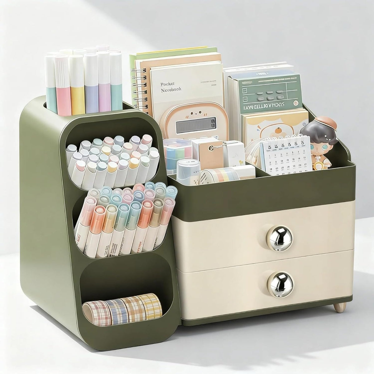 desk organizer with pen pencil holder, pen organizer, main product view