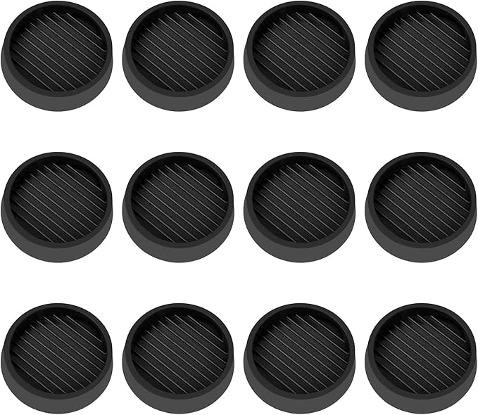 VOCOMO 2X2 Round Rubber Caster Cups, Non Slip Furniture Pads, Anti-Slip Gripper by VOCOMO
