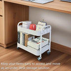 LIWNYRK 2 Tier Metal Rolling Cart - Image 6