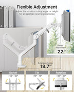monTEK Heavy-Duty Monitor Arm for 17-57" Ultrawide Curved Screen, Supports up - Image 4