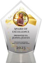 7 1/2" Personalized Glass Plaque for Awards and Trophies Custom Award for Employee of the Month, Retirement, Leadership and Appreciation Gift Awards (D7)