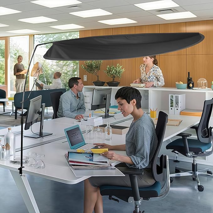 Adjustable Office Cubicle & Desk Shade – 43" Extra-Large Oval Design - Image 7
