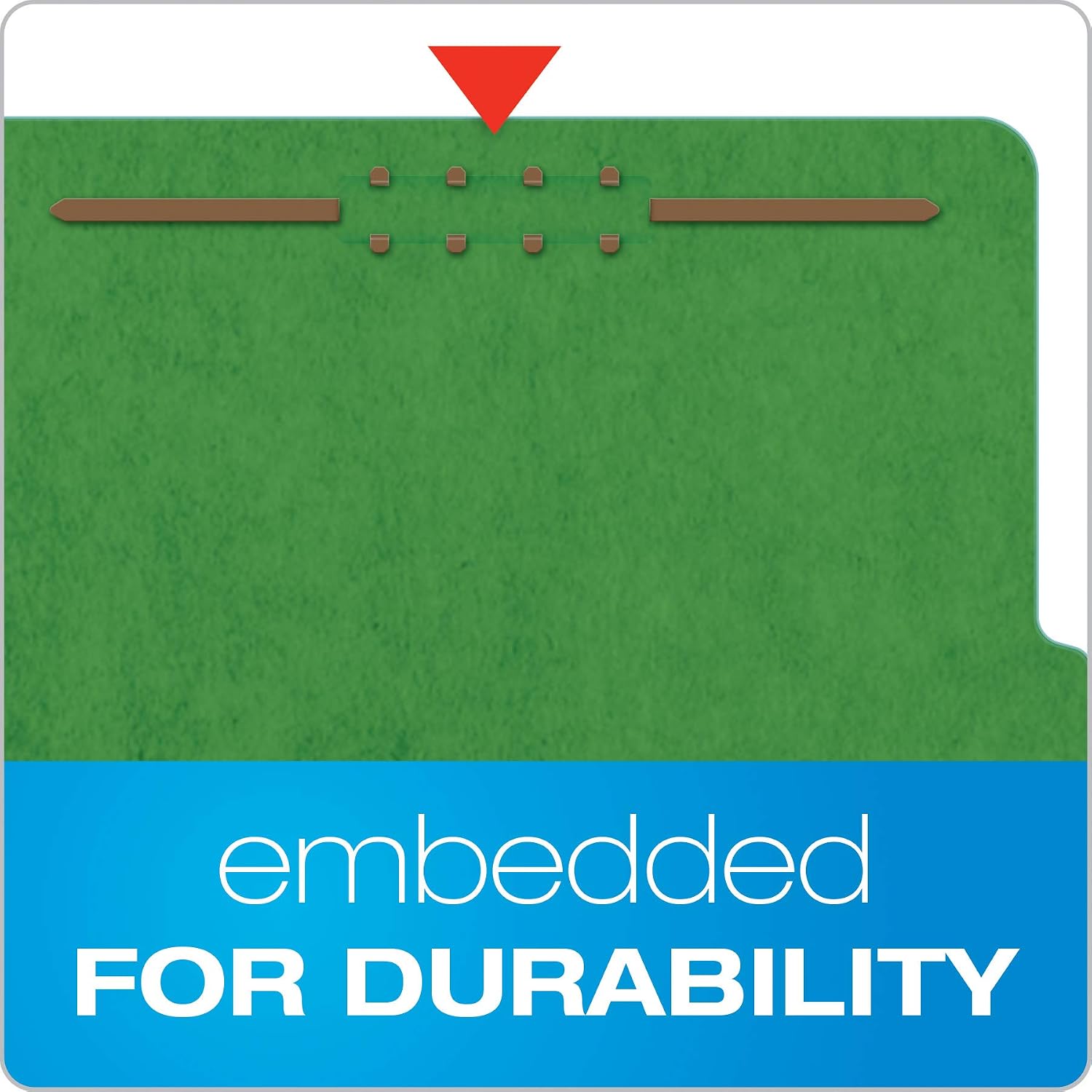Pendaflex Classification Folders, Standard, 3 Dividers, Embedded Fasteners, 2/5 Cut Tab, Dark Green, Letter, 10/BX (24097), Letter (Pack of 5)