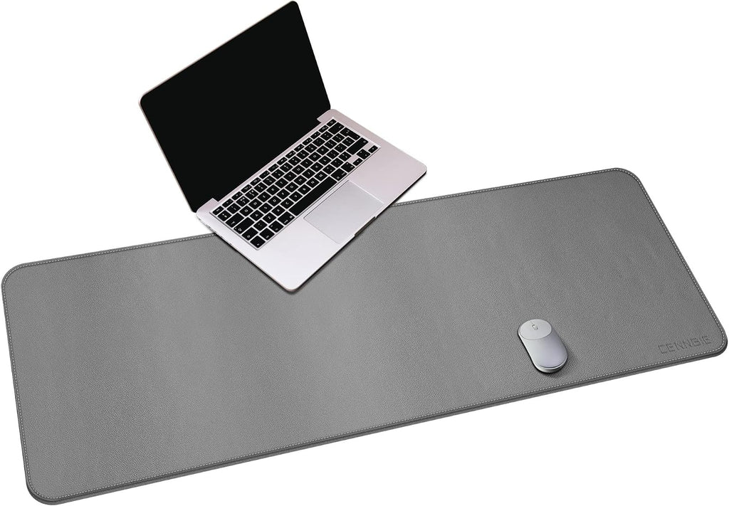 CENNBIE Leather Desk Mat, Extended Non-Slip Mouse Pad, Waterproof PU Leather