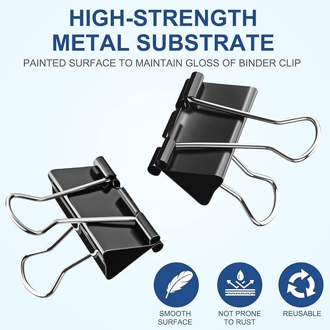 Medium Binder Clips 1.25 Inch - Image 3