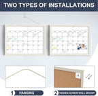 Calendar Whiteboard for Wall, 17x13 Inches Dry Erase Calendar for Wall - Image 2