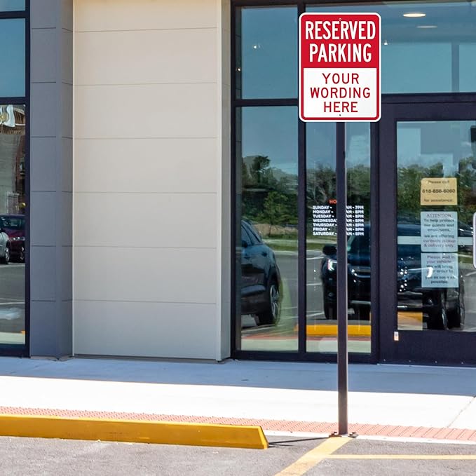 SmartSign 24 x 18 inch Custom “Reserved Parking” Metal Sign - Image 3
