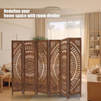 ALeesing 6 Panel Wood Room Divider Fully Assembled, Decorative Room Dividers - Image 9