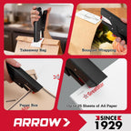 Arrow Plier Stapler Set, Metal Hand Stapler with 2520 Staples | Full Strip, 25 Sheet Capacity, Dual-Mode Anvil, One-Touch Staple Loading, Ergonomic Grip, For Office, School, Packaging