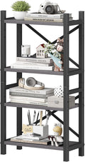 Homeiju Desktop Bookshelf, 4-Tier Stackable Narrow Desk Bookcase, Adjustable by Homeiju