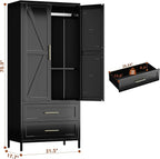 SUPEER Metal Wardrobe Cabinet - Image 2