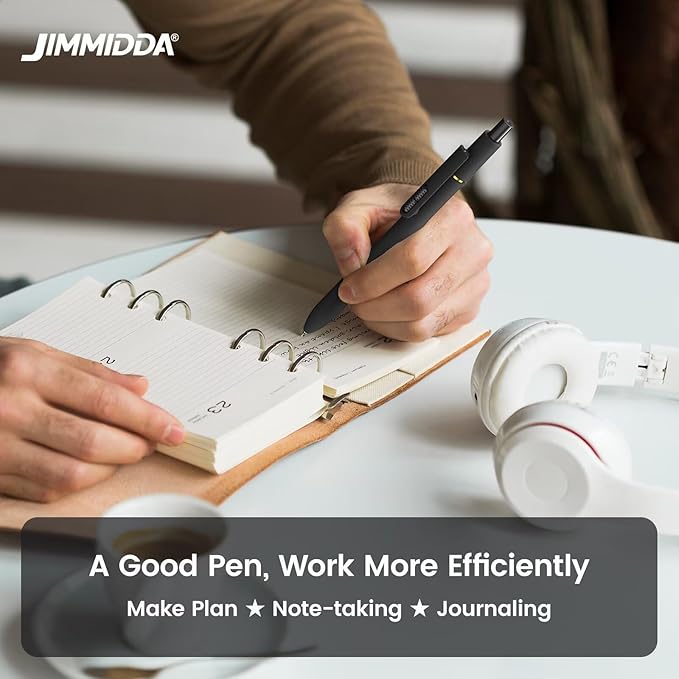 JIMMIDDA 8Pcs Black Gel Pens - Image 7