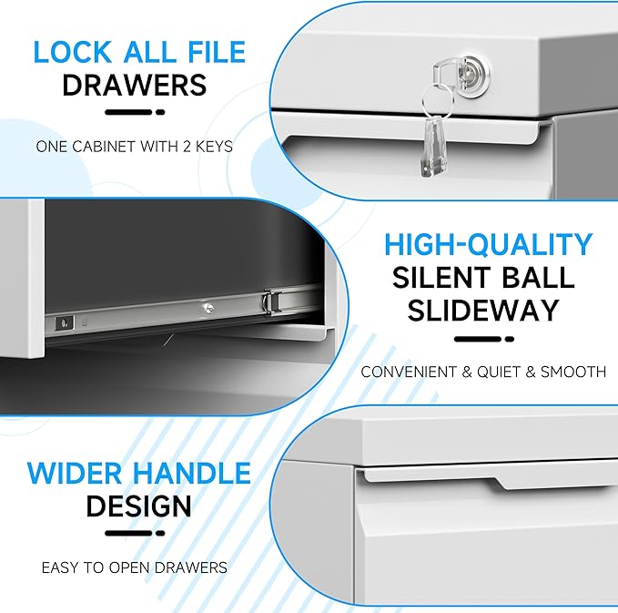 Bestoo 2-Drawer Mobile File Cabinet - Image 8