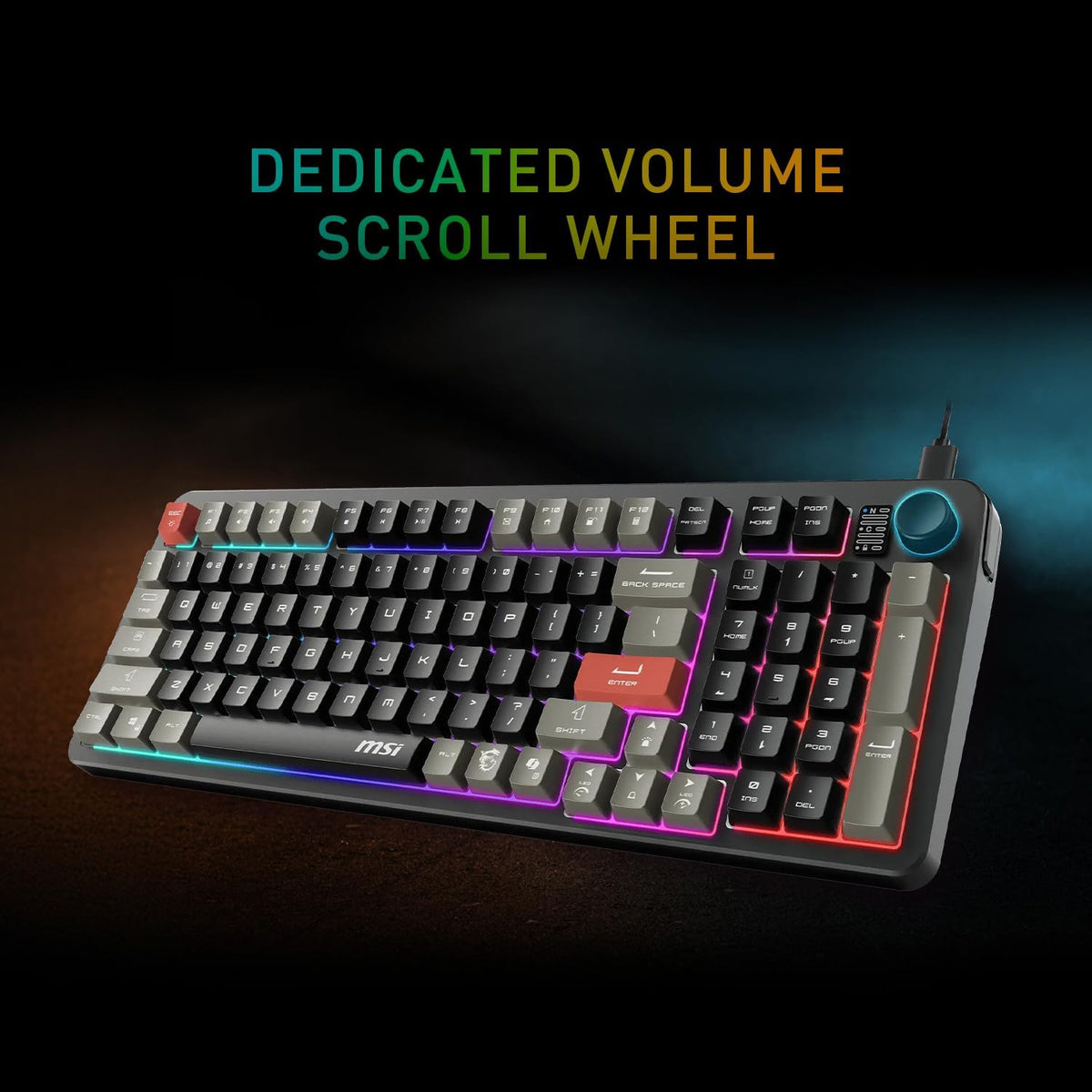 MSI Forge GK110 Combo US – Gaming RGB Keyboard & Mouse Set, 26-Key Anti-G...