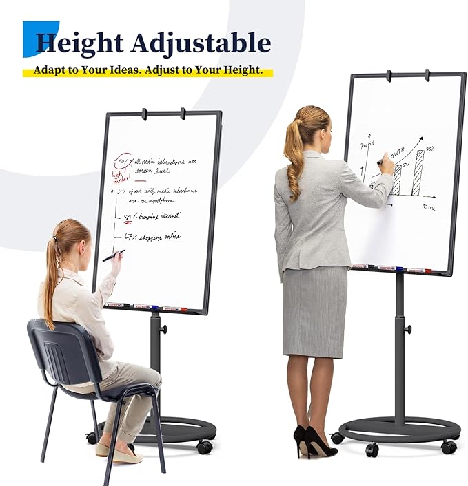 Mobile Whiteboard – 36 x 24 inches Portable Magnetic Dry Erase Board - Image 2