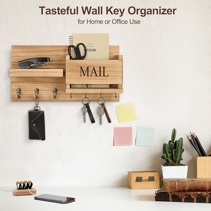 Lwenki Mail Organizer for Wall Mount – Key Holder - Image 5